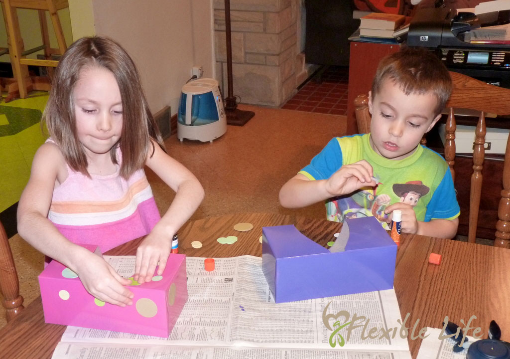 Kids Mid Craft with DIY Kleenex Box