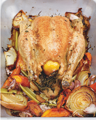 low and slow roast chicken from Jamie Oliver